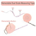 thumbnail image 3 of 2 Pack Soft Tape Measure for Body Sewing Fabric Tailor Cloth Craft Home Measurement, Portable Tape Measure with Keychain, 3 of 4