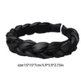 thumbnail image 4 of Hair Hoop Elegant Style Vintage Adjustable Headband Comfortable Wearing Braid Pattern Exquisite Workmanship Wide Simple Headwear black, 4 of 7