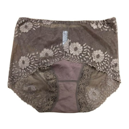 Bigersell Womens Thong Underwear Clearance WomenS Underwear Period Panty Style P-962 Spandex Shaping Panties Bikini Thongs Briefs High Waist Women s Panties Coffee XL