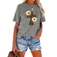 thumbnail image 2 of Anbech Sunflower T-Shirt for Women Graphic Butterfly Printed Short Sleeve Tee Tops with Crew Neck, 2 of 4