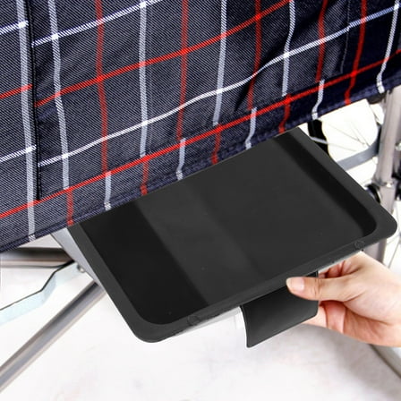 Baluue 1Set Bedside Commode Shower Wheelchair Black Plastic For Home Use Practical Design