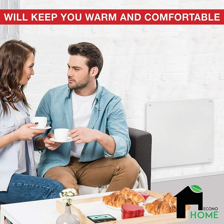 EconoHome Wall Mount Space Heater Panel - 250 Watt Splashproof Convection  Heater - Ideal for 100 Sq Ft Room or Bathroom - 120V Electric Heater - Save  Up to 50% of Heating Cost - Overheat Protection - Walmart.com
