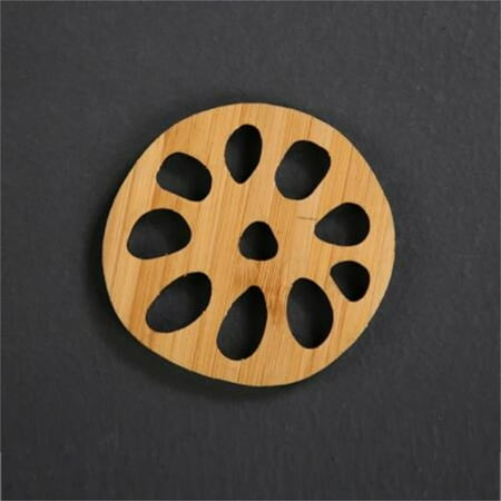 

Kitchen Bar Irregular Round Shape Home Decor Natural Wood Tea Place Mat Table Coffee Cup Mat Lotus Shaped Coasters STYLE D