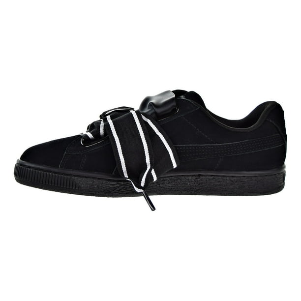 Suede Heart Satin Women's Shoes Puma Black 364084-01 Walmart.com