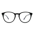 thumbnail image 1 of Round Keyhole Thin Plastic Horn Rim Blue Light Filtering Computer Glasses Black, 1 of 4
