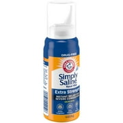 Simply Saline Drug-Free Nasal Mist Spray Extra Strength, Instant Relief for Severe Congestion, Sinus Pressure & Nasal Blockage, 1.6 oz