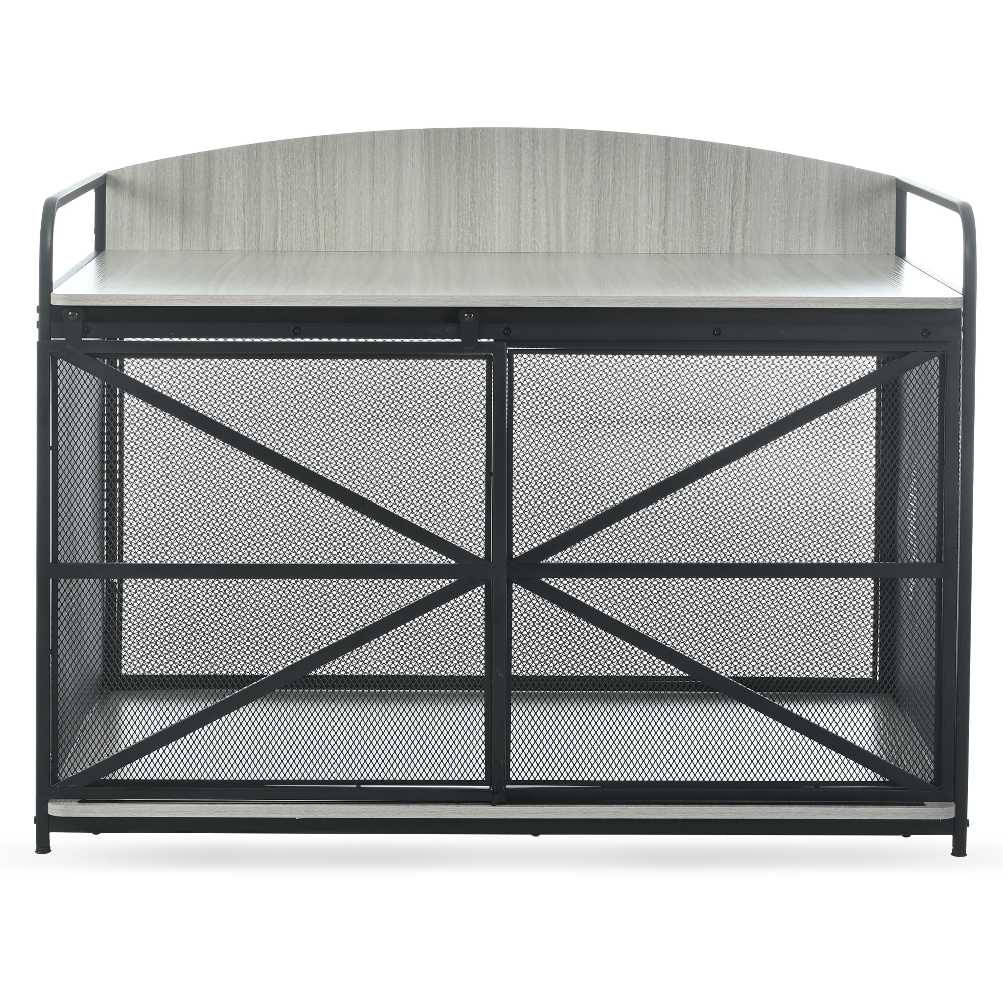 Heavy Duty Large Dog Crate Furniture for Large Medium Dog, Farmhouse Wooden Dog Kennel Indoor End Table, Decorative Pet House for Large Dogs