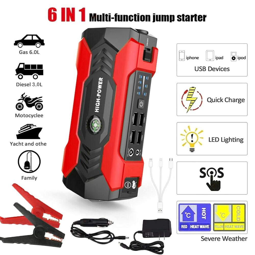 FirstPower 69800mAh 12V Car Jump Starter Portable USB 600A Power Bank 