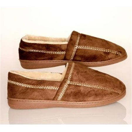 

Small 7-8 Suede Fleece Mens Slipper in Brown