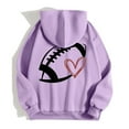 thumbnail image 4 of Women's Fashionable Rugby Printed Zipper Long Sleeved Pocket Drawstring Casual Sports Hoodie (11), 4 of 5