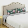thumbnail image 3 of GZHJMY Tropical Floral Satin Pillowcase for Hair and Skin Silk Pillowcase, Standard Size(20x26 inches) - Slip Cooling Satin Pillow Covers with Envelope Closure, 3 of 7
