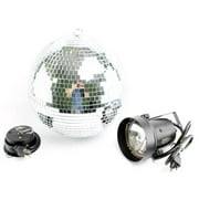 CHAUVET MBK-2 12" Mirror Disco Ball Party Kit + Pinspot