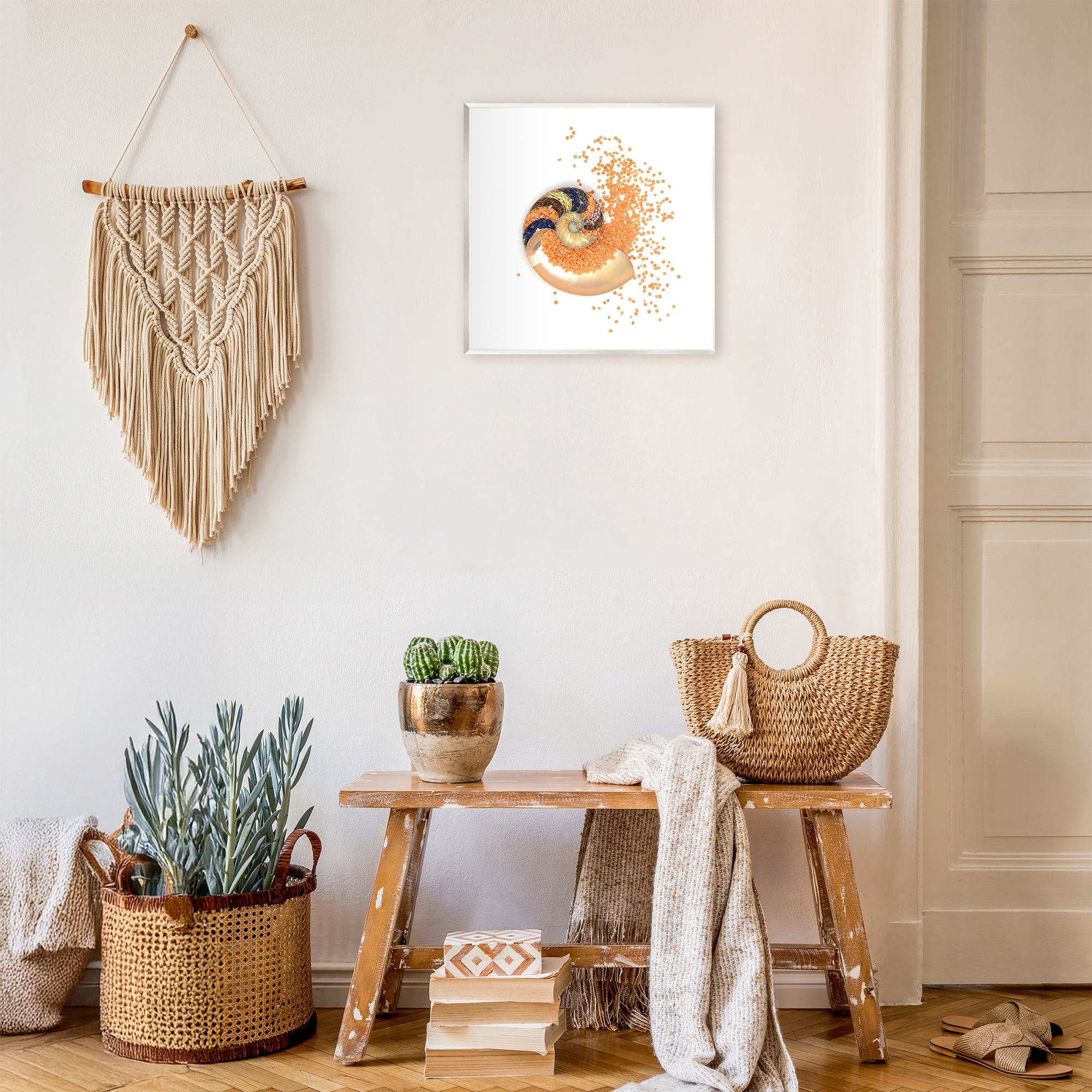 Stupell Industries Orange Nautilus Spiral Wall Plaque Art, design by Beth Adoette