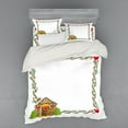 thumbnail image 2 of Ambesonne Christmas Bedding Set 3 Pcs, Gingerbread House, Twin XL, Multicolor, 2 of 3