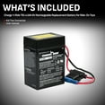 thumbnail image 6 of Schumacher Electric Charge ‘n Ride Rechargeable Replacement Battery for Ride-on Toys, Compatible with Kid Trax, 6V, 4.5 Amp Hours, TB1, 6 of 6