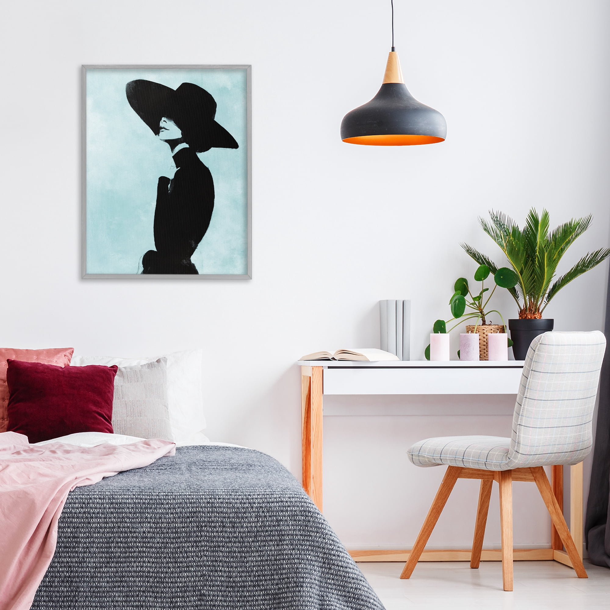 Stupell Industries Eclipse In Black Gray Framed Giclee Art, design by Svetlana Aleynikova