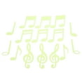 thumbnail image 1 of 1 Ensemble Autocollants Muraux Note Lumineuse Autocollants Muraux Note de Musique Lumineuse, 1 of 7