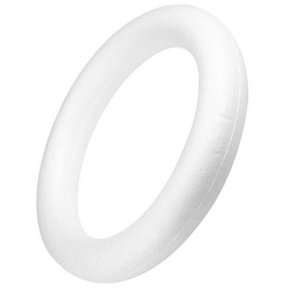 LEORX Wreath Forms Crafts Polystyrene Wreath Rings White 1Pcs Paintable For Party Decoration Christmas