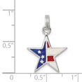thumbnail image 2 of Sterling Silver Enameled Red, White & Blue Star Charm, 2 of 2