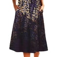 thumbnail image 4 of FASHIONWT Women Vintage Easter Printed Short Sleeve Crewneck Midi Pockets Dress, 4 of 4