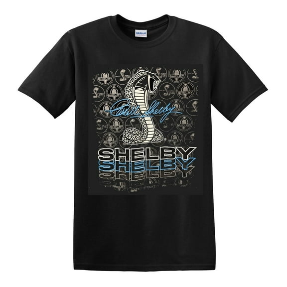 Ford Shelby Triple Threat Logo Graphic Cotton T-Shirt Black Official Licensed (XL)