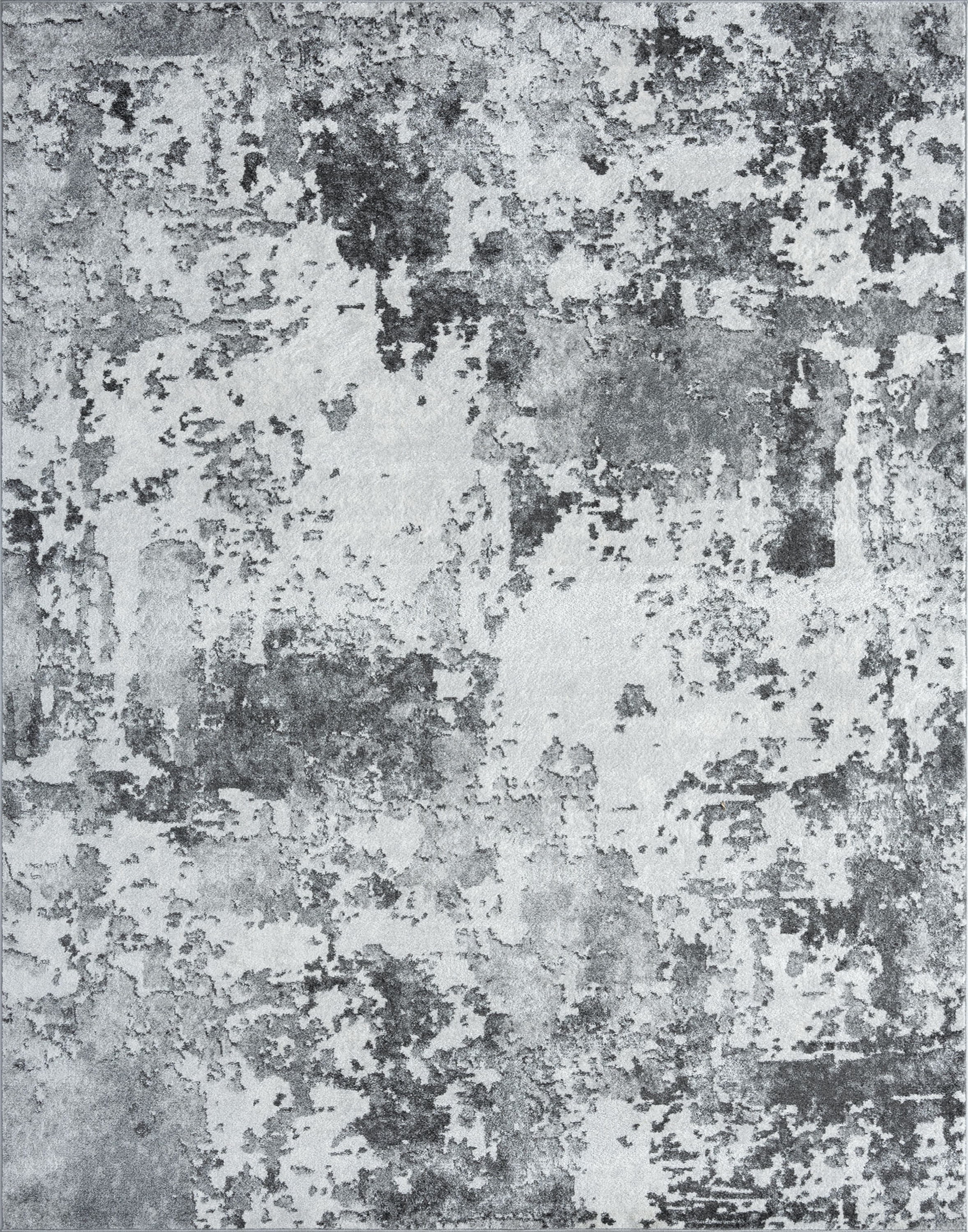 Contemporary 5x8 Area Rug (5'3'' x 7'3'') Abstract Gray, Gray Living Room Easy to Clean