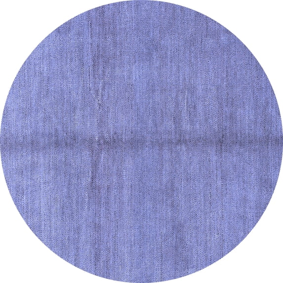 Ahgly Company Machine Washable Indoor Round Abstract Blue Modern Area Rugs, 7' Round