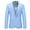 Sky Blue, variant on mihongmao Men Suits 2 Piece Sets for Men Fashionable Solid Color Lapel Long Sleeved Business Pocket Button Wedding Suit Jacket Light Blue XXS