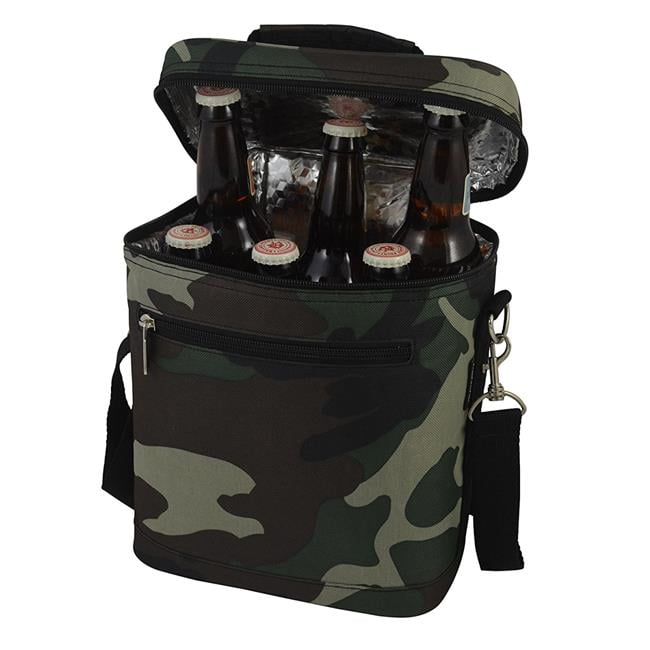 Picnic Gift 4050CM Beer BagInsulated 6 Bottle Beverage Tote, Camo