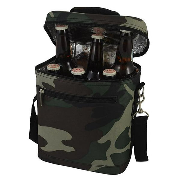 Picnic Gift 4050CM Beer BagInsulated 6 Bottle Beverage Tote, Camo