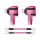 thumbnail image 4 of Juego de correas de soporte de tobillo ajustables, bandas de fitness para gimnasio, 25 x 8 cm, ligeras, multiusos, fáciles de instalar con anillos en Rosa, 4 of 8