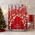 thumbnail image 3 of Rideau de Douche de Noël 180X90Cm Rideau de Douche de Noël avec Crochets, 3 of 6