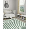 thumbnail image 3 of Unique Loom Whimsy Kids Collection Area Rug - Lines (6' 1" x 9' Rectangle Soft Green/Ivory), 3 of 9