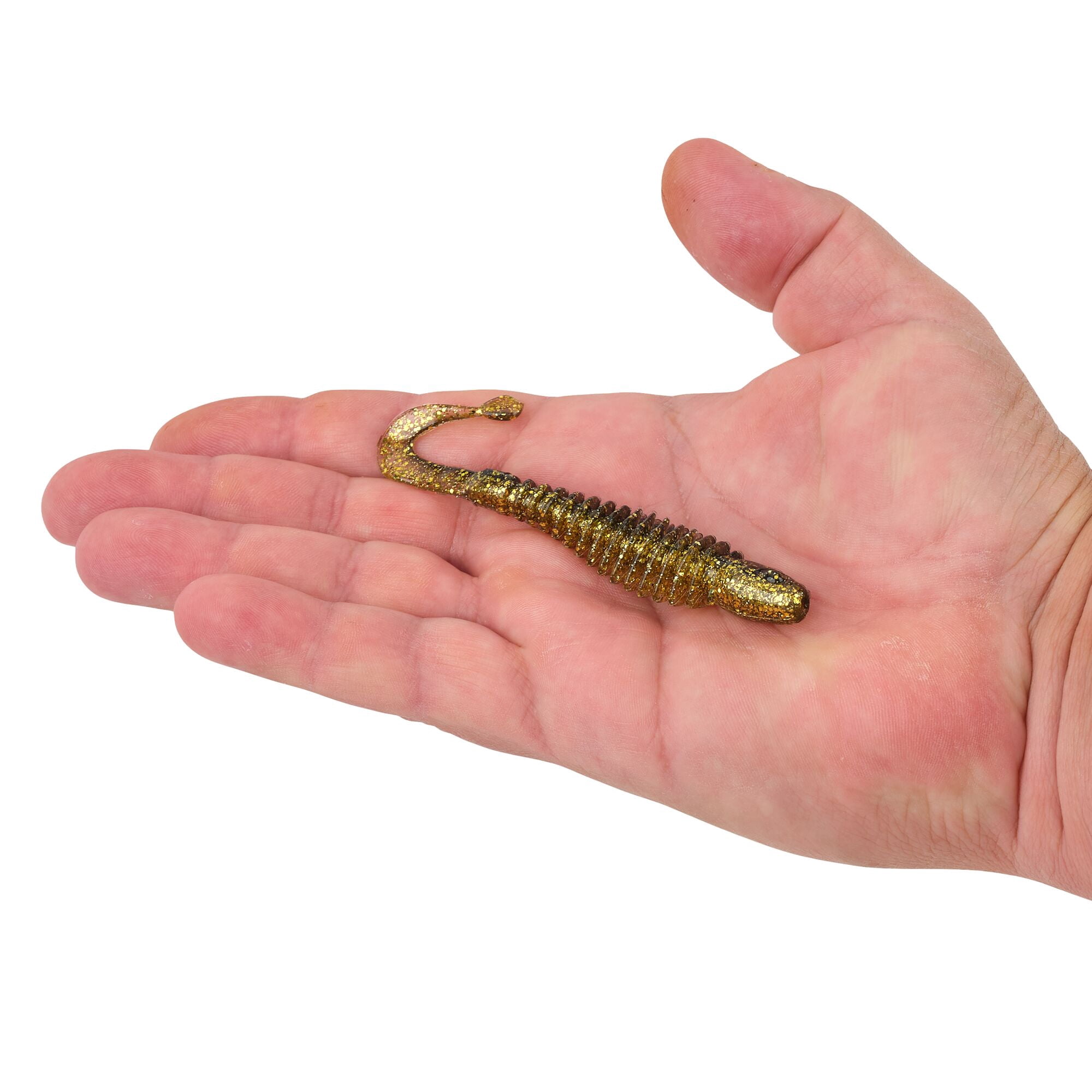 Berkley PowerBait® Curly Bones, 4 in, Swimbaits, Midnight Shine (8-count)