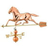 48" Grand Luxury Polished Copper Galloping Horse Weathervane