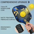 thumbnail image 2 of Pickleball Paddles Set Of 2, Fiberglass Surface, Vintage Floral Print, 4 Balls & Bag, 2 of 5