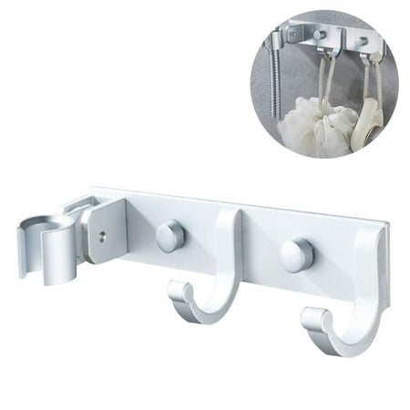 

Handheld Shower Head Holder with 2 Hanger Hooks Adjustable Shower Head Bracket Universal Shower Wand Holder Wall Mount Bracket