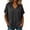 *Black, variant on Women's Hooded V-Neck Dolman Short Sleeve Top,Ladies Loose Fit Casual Summer T-Shirt,Drawstring Lightweight Pullover Blouse For Women,Green,S-5XL