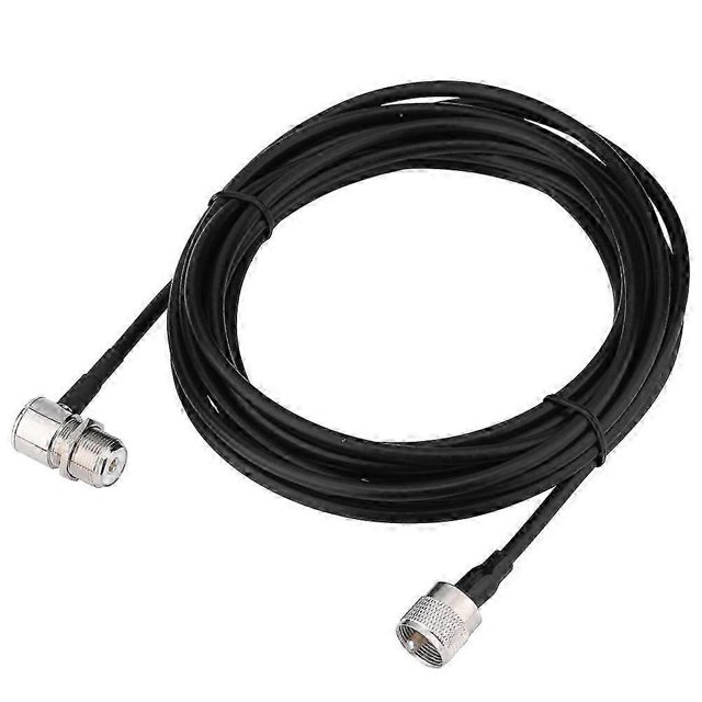5M PL259 UHF Connector Cable for Car Radio Mobile Antenna Mount, Durable Coaxial Cable with High Conductivity and Easy Installation