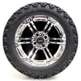 thumbnail image 3 of Golf Cart Wheels and Tires Combo - 14" Nitro Chrome - Set of 4, 3 of 4