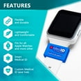 thumbnail image 4 of QREPUBLIK Medical ID Tags. That Sleeve fits Most Bands Like Samsung Gear, Apple Watch, Mi Band, Fitbit, Garmin, and Other Watches. One Size for Women, Men, 4 of 14