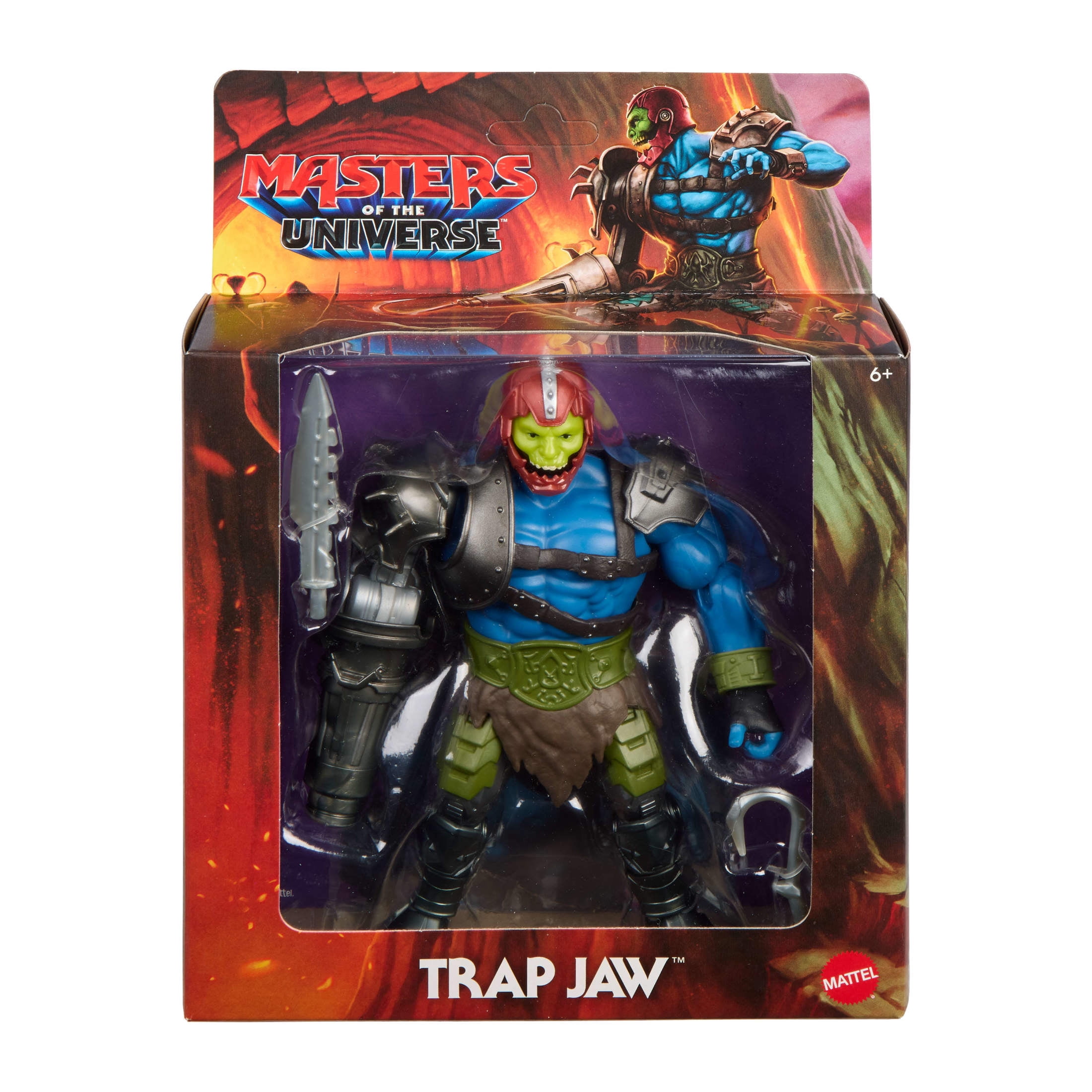 Masters of the Universe 2026 Movie Origins Deluxe Trap Jaw Action Figure Villain Toy, Accessories