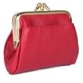 thumbnail image 2 of Monedero Dopp con triple marco, piel granulada roja, 2 of 4
