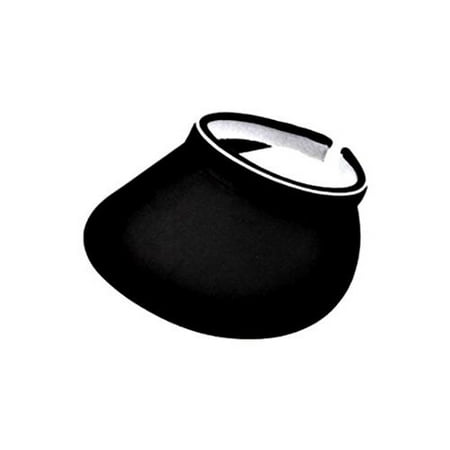Cotton Visor - MG Ladies Brushed Cotton Twill Clip-On Visor (Black)