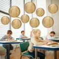 thumbnail image 3 of Dserhfy 1/9Pcs Paper Lanterns Set Rustic Burlap Design Easy to Hang Handmade Hanging Lanterns Wedding Party Decorations, 3 of 8