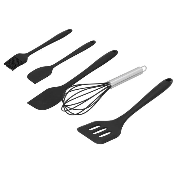 Raspador de cocina, 5 piezas/juego, espátula de silicona, batidor de huevos, cepillo de aceite, funcionalidad de alta precisión