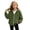 V36-Army Green, variant on WhouRiu Girls Zip Up Hoodies Kids Autumn Hooded Sweatshirts With Pockets Casual Daily Wear