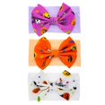 thumbnail image 1 of 1 Set 3Pcs Halloween Bowknot Hair Band for Children (Purple + White + Orange), 1 of 3