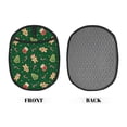 thumbnail image 2 of Pofeuu green Christmas Element Print Silicone Pot Mat Mitten With Hanging Loop Heat Resistant Oven Mitts Non-Slip Bbq Baking Smoking Potholders, 2 of 7