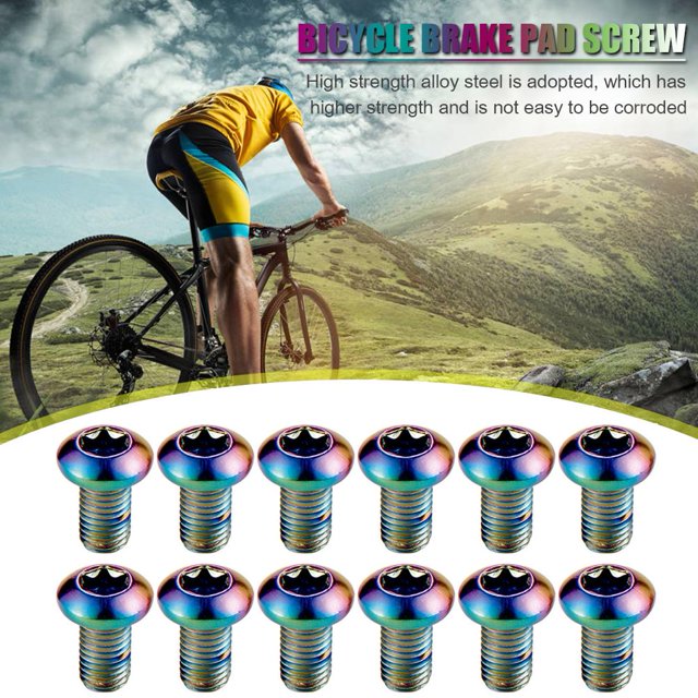 Tornillo De Rotor De Freno De Bicicleta 12 Uds M5x10mm pernos de Rotor de freno de disco tornillo de disco de freno de bicicleta MTB (multicolor)